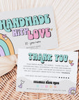 Pastel Rainbow Business Thank You Card Canva Template | Bryn - Trendy Fox Studio