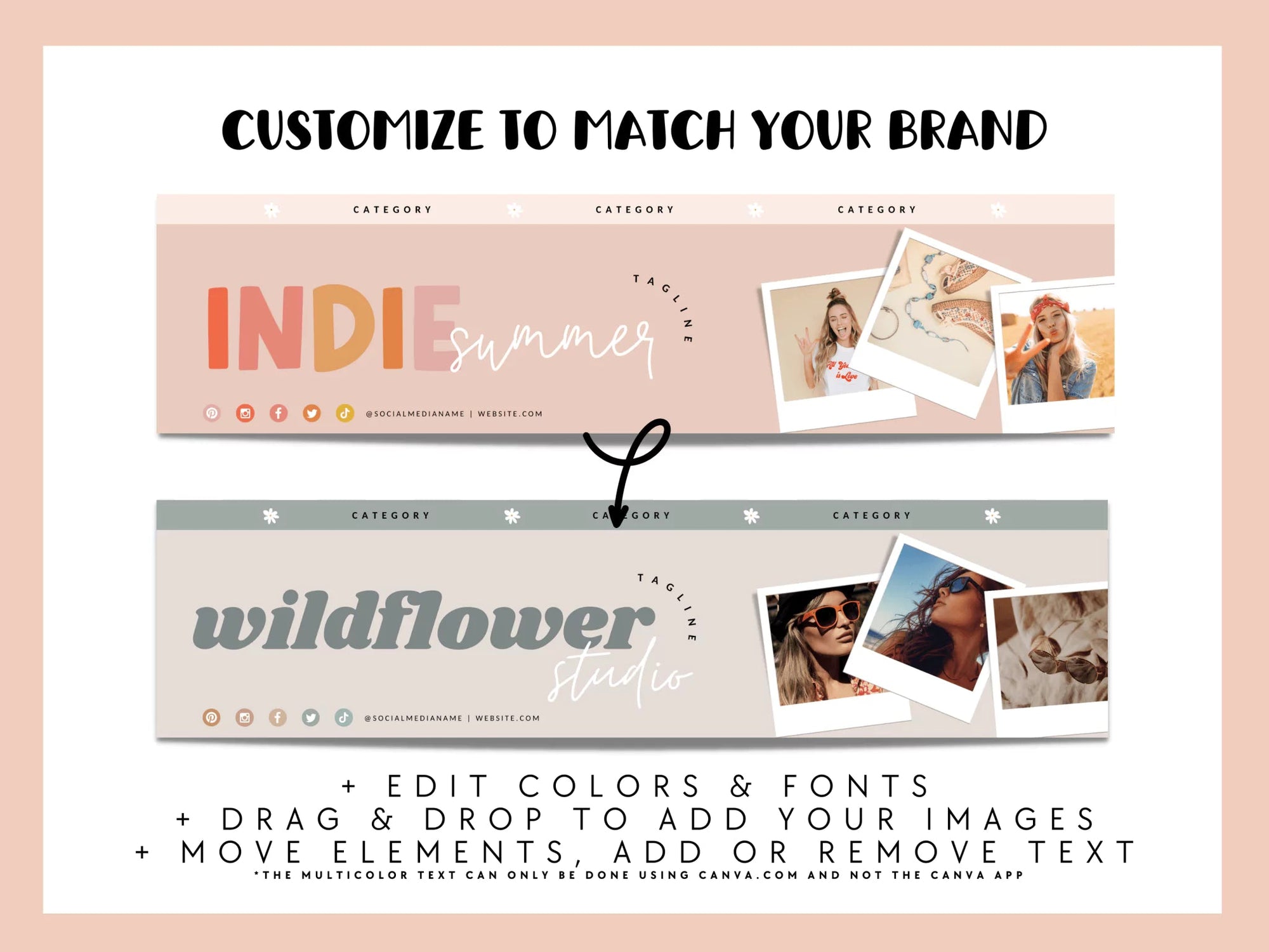 Pastel Rainbow Etsy Shop Kit Canva Template | Etsy Banner, Listing Photos, Icon | Beth - Trendy Fox Studio