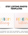Pastel Rainbow Etsy Shop Kit Canva Template | Etsy Banner, Listing Photos, Icon | Cali - Trendy Fox Studio