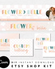 Pastel Rainbow Etsy Shop Kit Canva Template | Etsy Banner, Listing Photos, Icon | Cali - Trendy Fox Studio