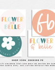 Pastel Rainbow Facebook Cover Branding Set Canva Template | Cali - Trendy Fox Studio