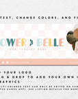 Pastel Rainbow Facebook Cover Branding Set Canva Template | Cali - Trendy Fox Studio
