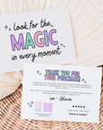 Pastel Retro You Are Magic QR Code Business Thank You Card Canva Template - Trendy Fox Studio