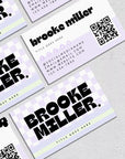 Pastel Y2k Business Card QR Code Canva Template | Becs - Trendy Fox Studio