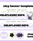 Pastel Y2k Etsy Shop Kit Canva Template | Etsy Banner, Listing Photos, Icon | Becs - Trendy Fox Studio