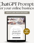 PLR ChatGPT Prompts Manual, Earn Passive Income with Chat GPT | Canva eBook Template - Trendy Fox Studio