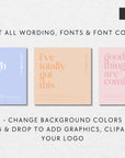Positive Affirmation Candle Label Canva Template, Pastel Rainbow - Trendy Fox Studio