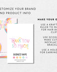 Rainbow Display Backing Card Canva Template | Amara - Trendy Fox Studio