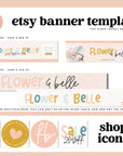 Rainbow Etsy Shop Kit Canva Template | Etsy Banner, Listing Photos, Icon | Bea - Trendy Fox Studio