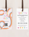 Rainbow Hang Tag, Garment Swing Tag Canva Template | Amara - Trendy Fox Studio
