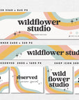 Rainbow Retro Etsy Shop Kit Canva Template | Etsy Banner, Listing Photos, Icon | Dani - Trendy Fox Studio