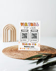 Rainbow Retro Virtual Tip Jar Sign Canva Template | Birdie - Trendy Fox Studio