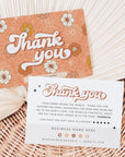 Retro Boho Business Thank You Card Canva Template - Trendy Fox Studio