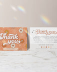 Retro Boho Business Thank You Card Canva Template - Trendy Fox Studio