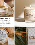 Retro Candle Branding Kit Canva Template | Pixie - Trendy Fox Studio