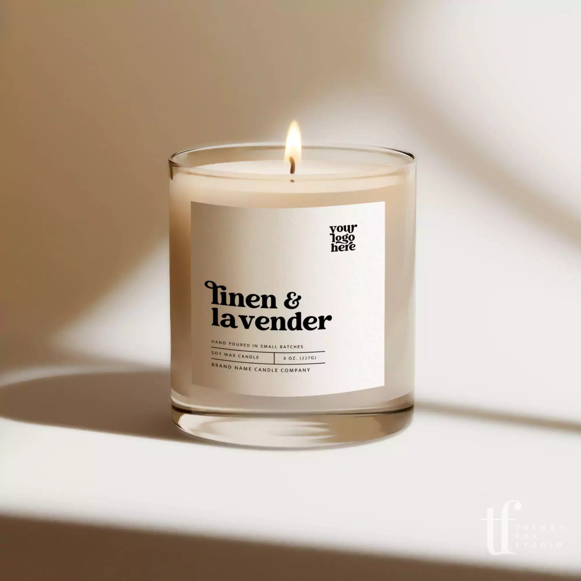 Retro Candle Label Canva Template | Dani - Trendy Fox Studio