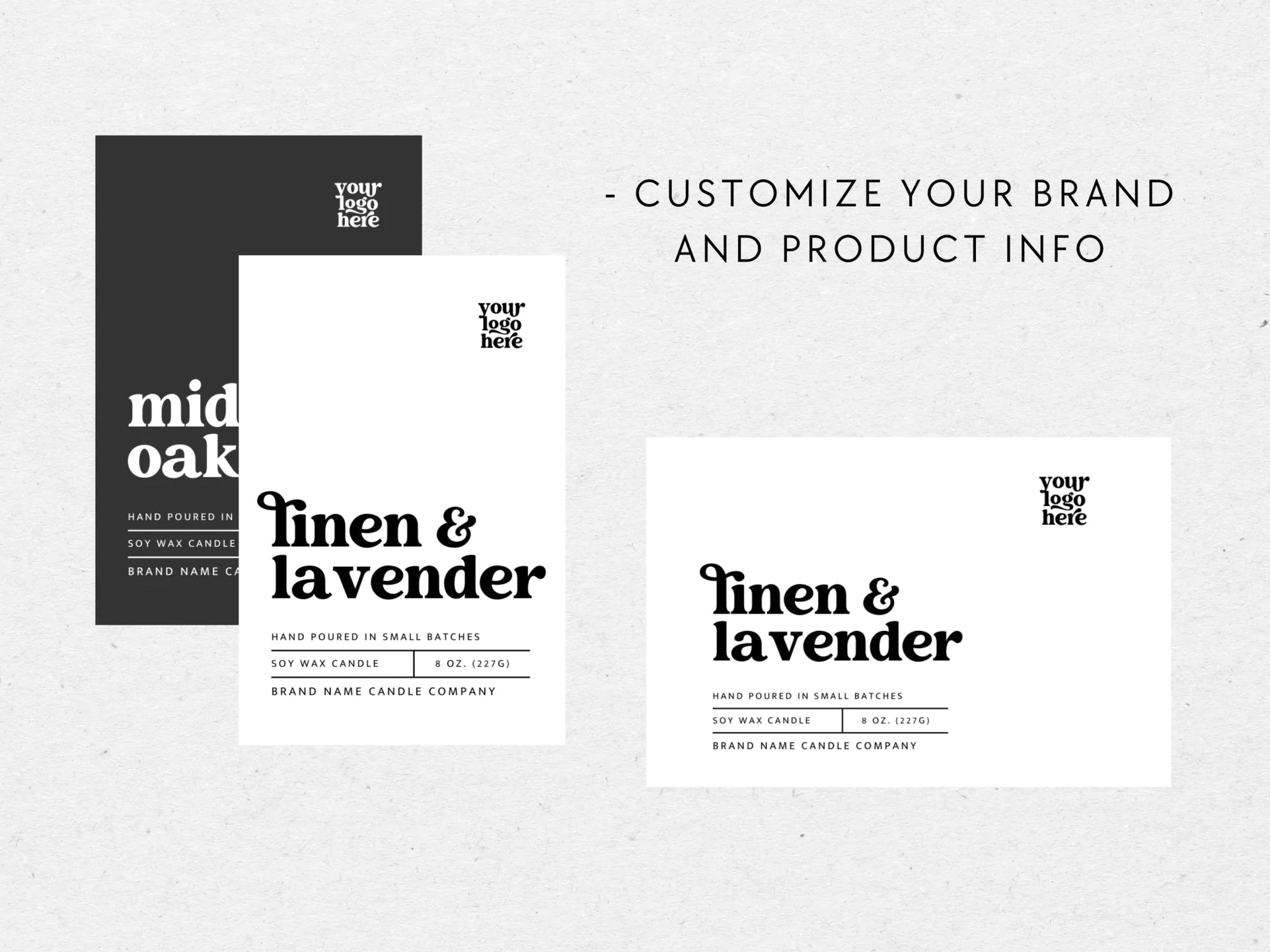 Retro Candle Label Canva Template | Dani - Trendy Fox Studio