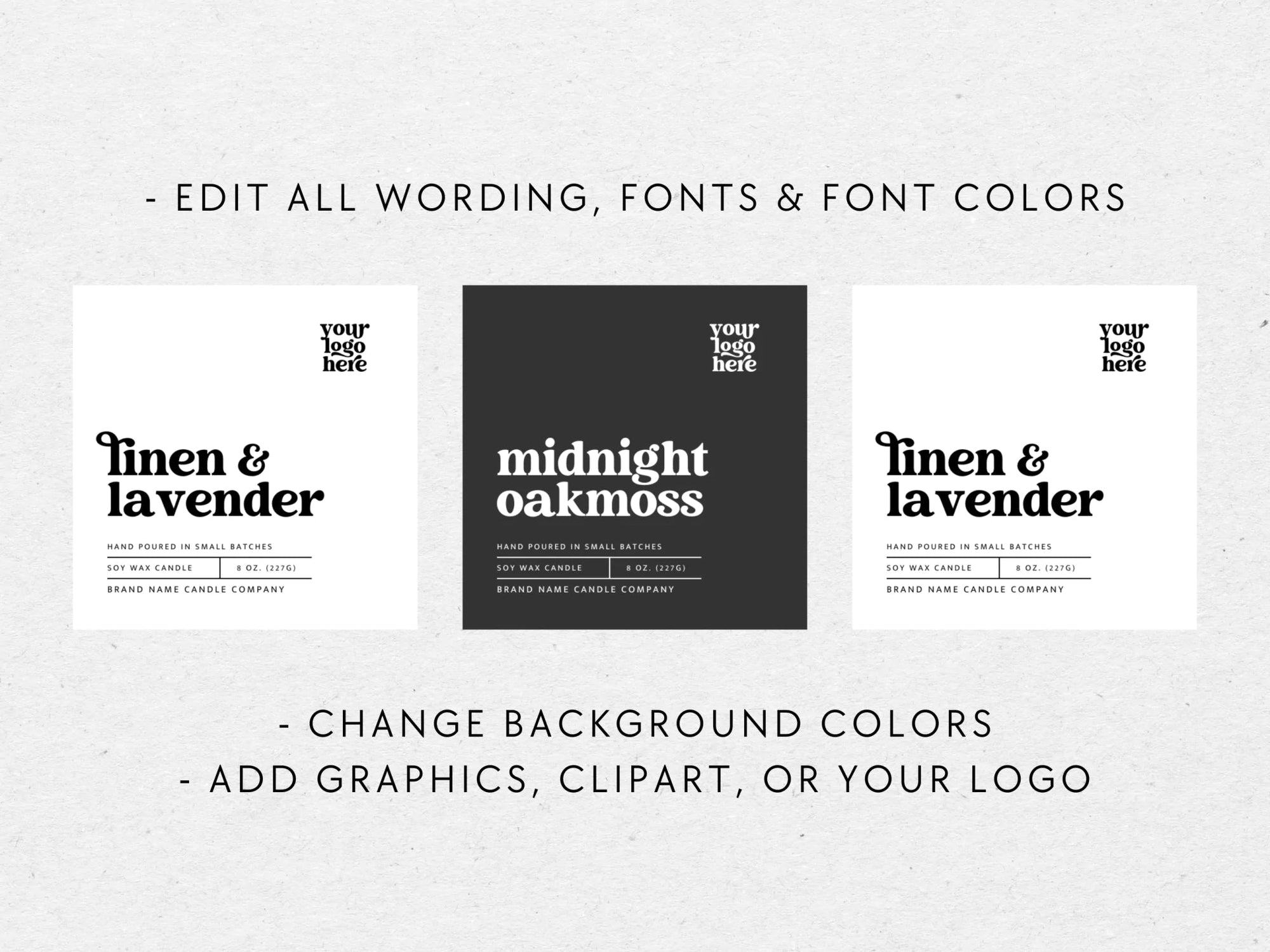 Retro Candle Label Canva Template | Dani - Trendy Fox Studio