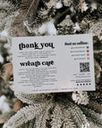 Retro Christmas Business Thank You Card & Artificial Wreath Care Canva Template - Trendy Fox Studio