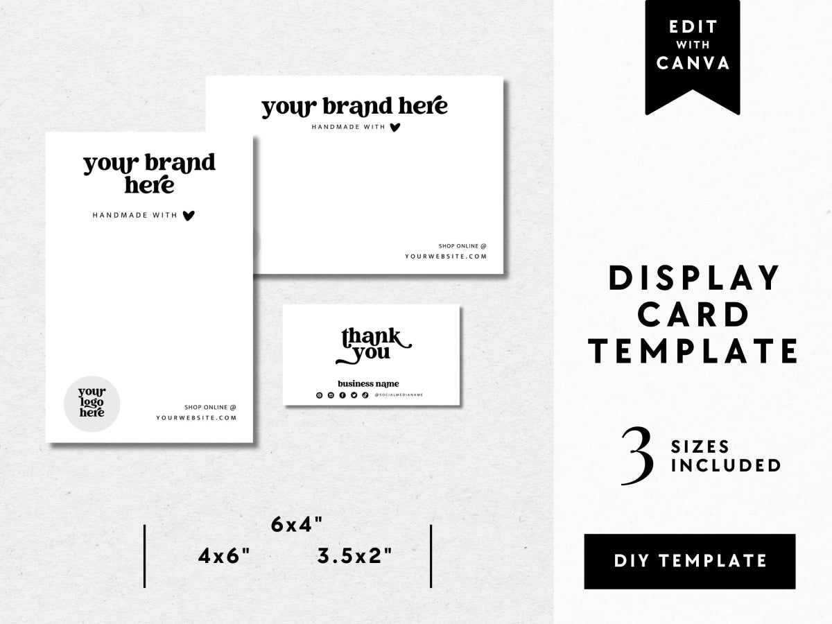 Retro Display Backing Card Canva Template | Dani - Trendy Fox Studio