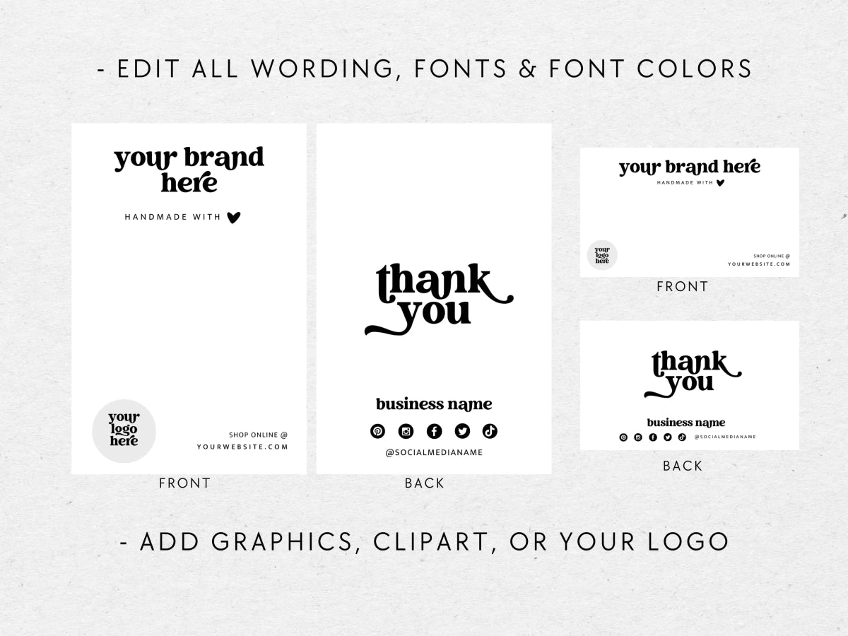 Retro Display Backing Card Canva Template | Dani - Trendy Fox Studio