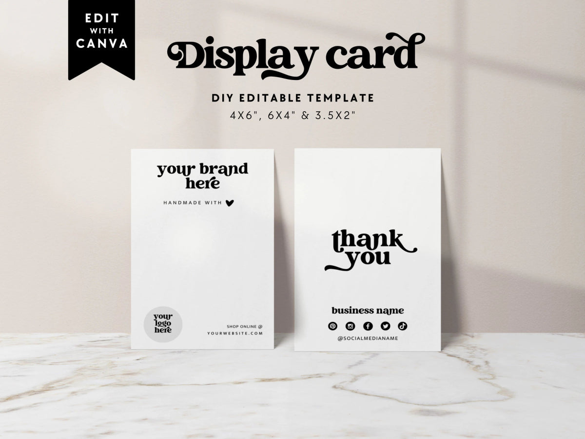 Retro Display Backing Card Canva Template | Dani - Trendy Fox Studio