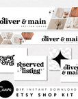 Retro Etsy Shop Kit Canva Template | Etsy Banner, Listing Photos, Icon | Dani - Trendy Fox Studio
