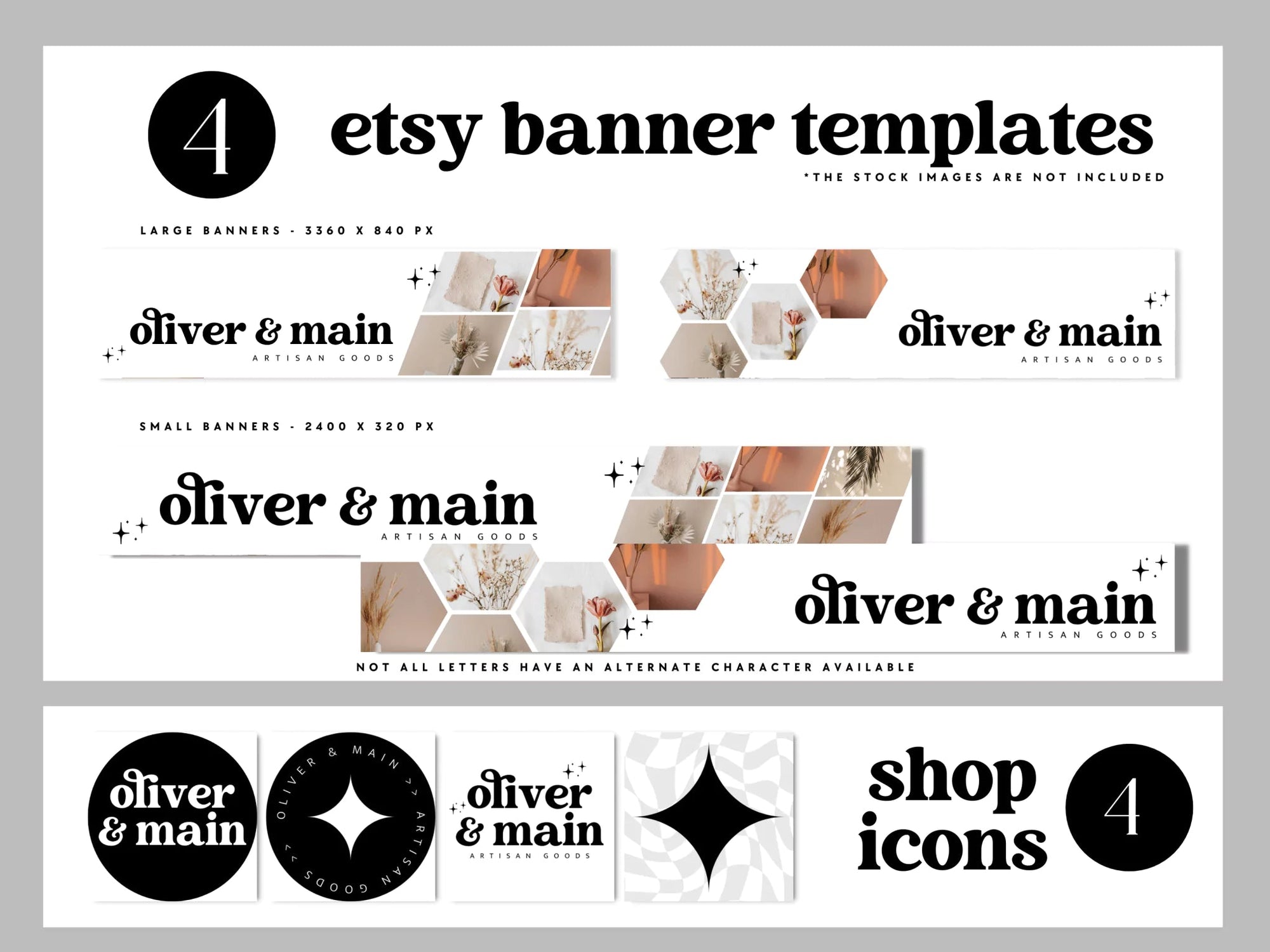 Retro Etsy Shop Kit Canva Template | Etsy Banner, Listing Photos, Icon | Dani - Trendy Fox Studio