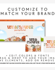 Retro Groovy 70s Facebook Cover Branding Set Canva Template | Sol - Trendy Fox Studio