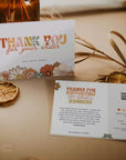 Retro Groovy 70s Style Business Thank You Card Canva Template | Sol - Trendy Fox Studio