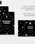 Retro Halloween Candle Label Canva Template - Trendy Fox Studio