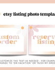 Retro Pastel Etsy Shop Kit Canva Template | Etsy Banner, Listing Photos, Icon | Ruby - Trendy Fox Studio