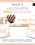 Retro Pastel Etsy Shop Kit Canva Template | Etsy Banner, Listing Photos, Icon | Ruby - Trendy Fox Studio