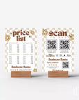 Retro Price List & Scan to Pay Sign Canva Template | Pixie - Trendy Fox Studio