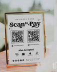 Retro Price List Sign & Scan to Pay Sign Canva Template | Dani - Trendy Fox Studio
