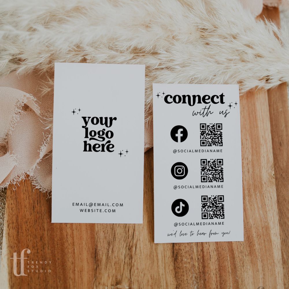 Retro Social Media Business Card Canva Template | Dani - Trendy Fox Studio