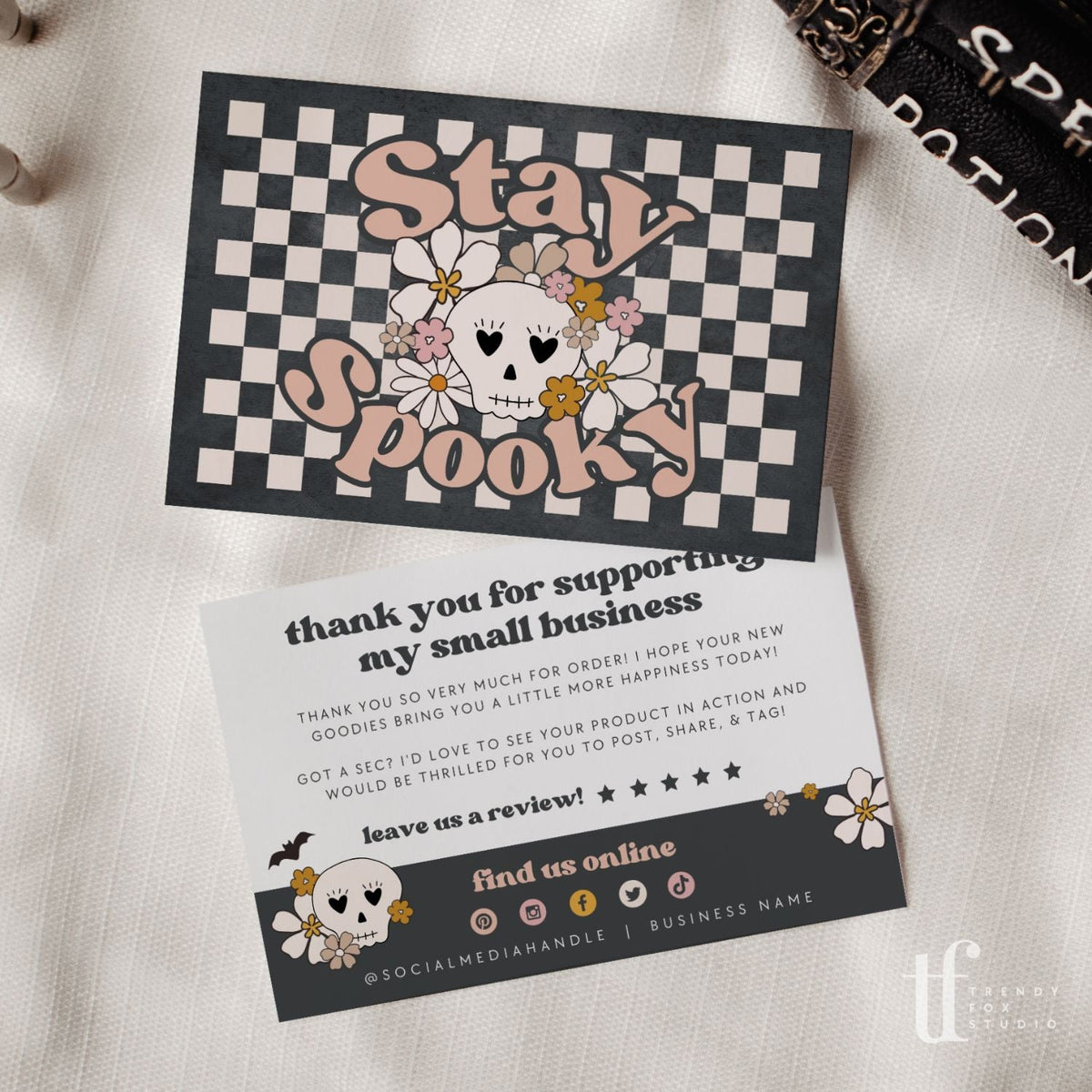 Retro Spooky Skull Halloween Business Thank You Card Canva Template – Trendy Fox Studio retro-spooky-skull-halloween-business-thank-you-card-canva-template-trendy-fox-studio