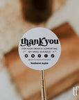 Round Thank You Sticker Canva Template | Dani - Trendy Fox Studio