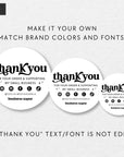 Round Thank You Sticker Canva Template | Dani - Trendy Fox Studio