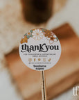 Round Thank You Sticker Canva Template | Dani - Trendy Fox Studio