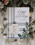 Rustic Farmhouse Christmas Plaid Business Thank You Card Canva Template - Trendy Fox Studio