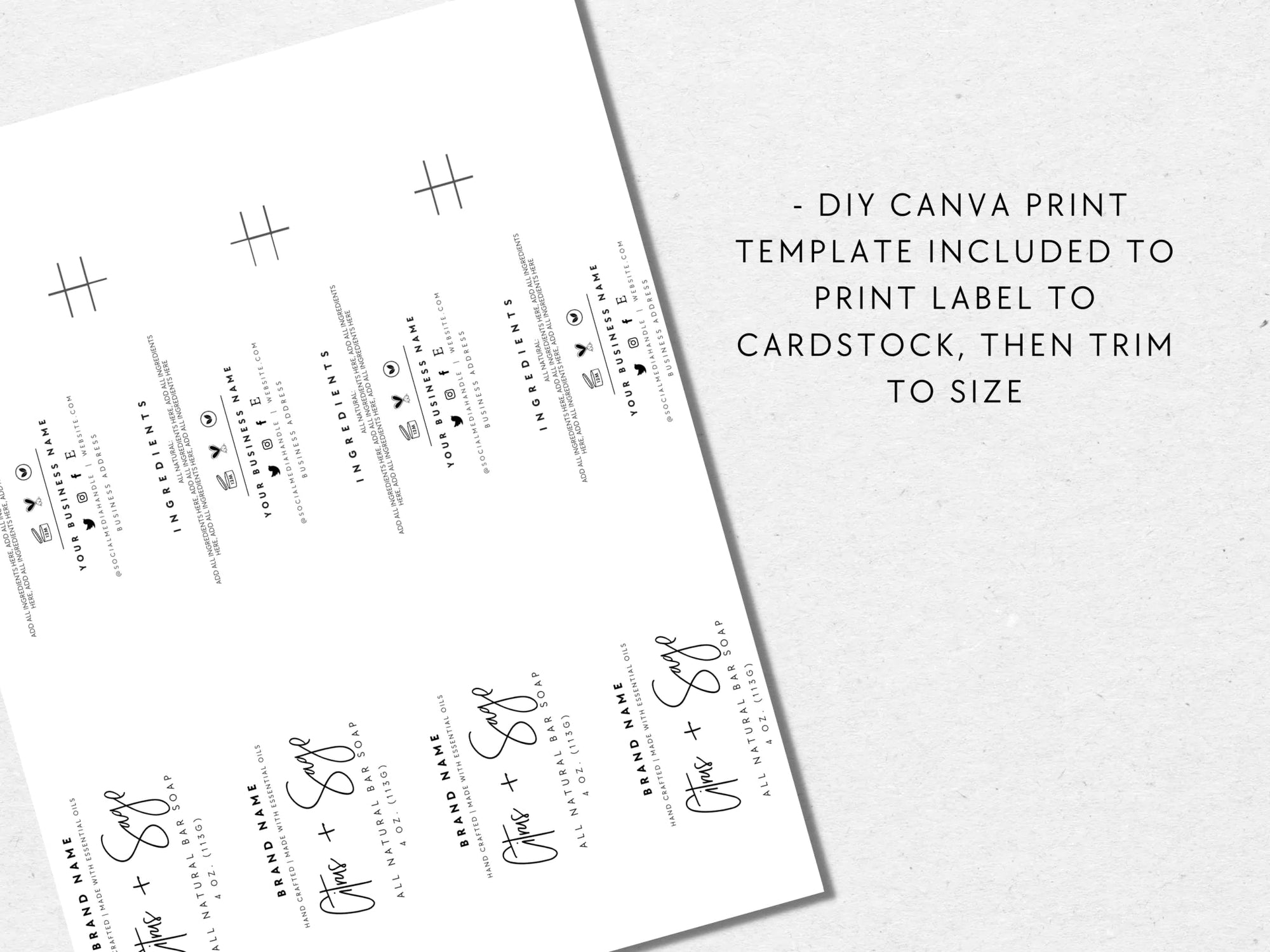 Soap Bar Wrap Label Canva Template | Dusk - Trendy Fox Studio