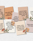 Sweary Affirmation Card Printable, Irreverent Fun Affirmation Deck, Funny Motivational Maybe Swearing Will Help Encouragement Part 1 - Trendy Fox Studio