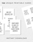 Sweary Affirmation Cards, NSFW Bada$$ Affirmation Printable Card Deck Bundle - Trendy Fox Studio