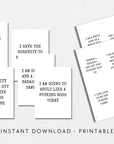 Sweary Affirmation Cards, NSFW Bada$$ Affirmation Printable Card Deck Part 1 - Trendy Fox Studio