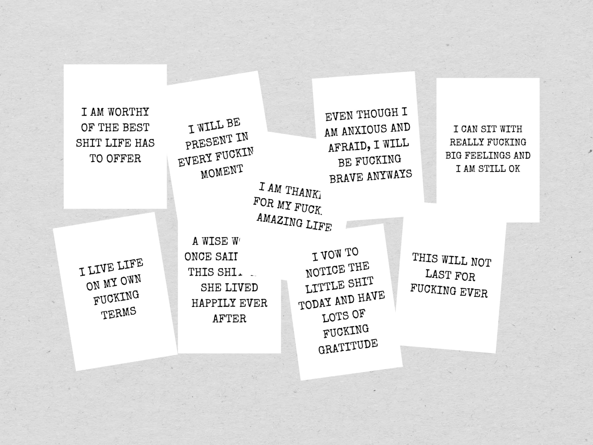 Sweary Affirmation Cards, NSFW Bada$$ Affirmation Printable Card Deck Part 1 - Trendy Fox Studio