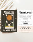Tarot Desert Sun Moon Business Thank You Card Canva Template | Tori - Trendy Fox Studio