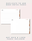 Undated Monthly & Weekly Digital Planner, Neutral Boho Blush, Horizontal Layout with Goal Planner and Habit Tracker - Trendy Fox Studio