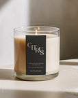 Vertical Thin Modern Minimal Candle Label Canva Template - Trendy Fox Studio