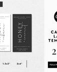 Vertical Thin Modern Minimal Candle Label Canva Template | Stella - Trendy Fox Studio